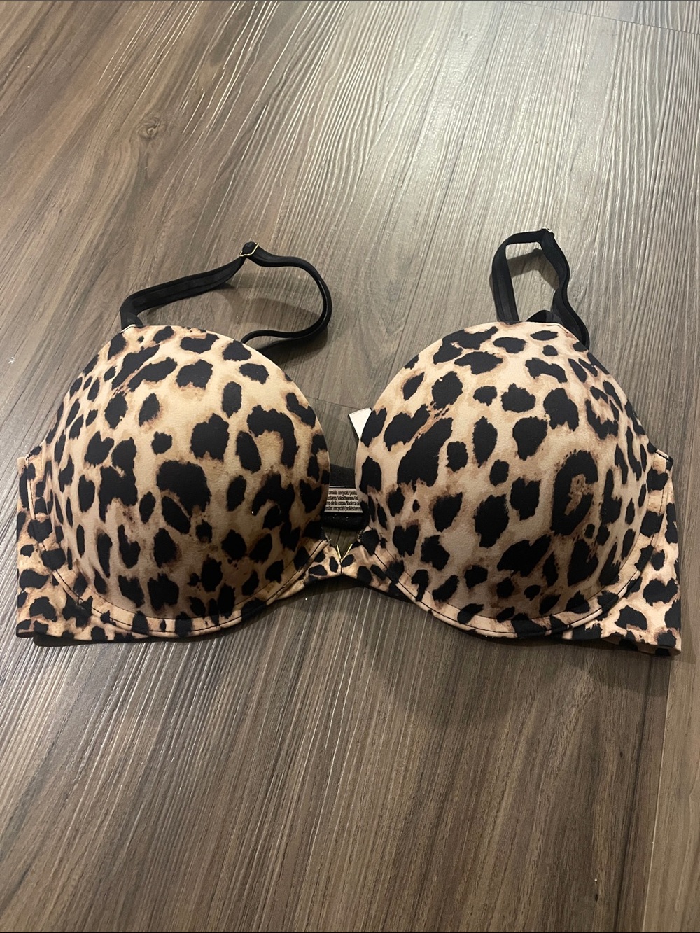 Victoria's Secret Leopard Push-Up Bra - Beige & Black
